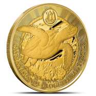 2026 1 oz Cayman Islands Gold Sea Life Loggerhead Turtle Coin (Proof-Like)