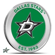 1 oz Silver Colorized NHL Dallas Stars Round BU