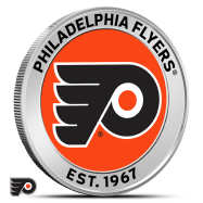 1 oz Silver Colorized NHL Philadelphia Flyers Round BU