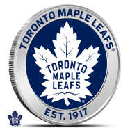 1 oz Silver Colorized NHL Toronto Maple Leafs Round BU
