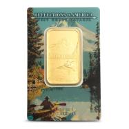 1 oz PAMP Suisse West Coast Kayaker Gold Bar (New w/ Assay)