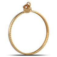 34.2 mm Screw-Top Diamond-Cut Coin Bezel (14k Gold)