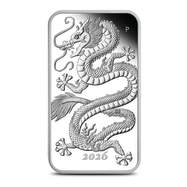 2026 1 oz Proof Australian Rectangular Silver Dragon Coin (BU)
