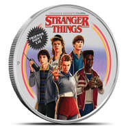 2026 1 oz Colorized Proof Tuvalu Silver Stranger Things Friends Dont Lie Coin (Box + CoA)