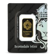 5 Gram Scottsdale Mint Gold Bar (Certi-Lock)