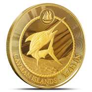 2026 1 oz Cayman Islands Gold Sea Life Marlin Coin (Proof-Like)