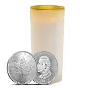 2027 1 oz Canadian Silver Maple Leaf Tube (25 Coins, BU)