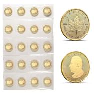 2027 1/4 oz Canadian Gold Maple Leaf Sheet (20 Coins, BU)