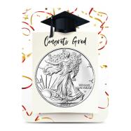 2027 1 oz American Silver Eagle Coin (BU, Happy Graduation Card)