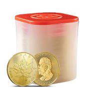 2027 1 oz Canadian Gold Maple Leaf Tube (10 Coins, BU)