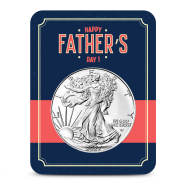 2027 1 oz American Silver Eagle Coin (BU, Fathers Day Card)