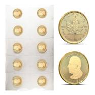 2027 1/2 oz Canadian Gold Maple Leaf Sheet (10 Coins, BU)