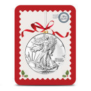 2027 1 oz American Silver Eagle Coin (BU, Christmas Ornament Card)