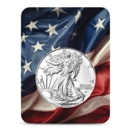 2027 1 oz American Silver Eagle Coin (BU, Flag Card)