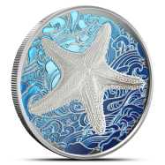 2026 1 oz Colorized Proof Pitcairn Islands Silver Ocean Wonders Starfish Coin (Box + CoA)