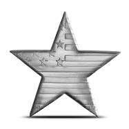 3 Gram North View Products American Star Shaped Silver Bar (Magnetized)