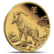 2027 1 oz Proof Australian Gold Lunar Goat Coin (Box + CoA)