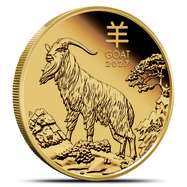2027 1/4 oz Proof Australian Gold Lunar Goat Coin (Box + CoA)