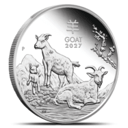 2027 1/2 oz Proof Australian Silver Lunar Goat Coin (Box + CoA)