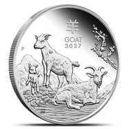 2027 1 oz Proof Australian Silver Lunar Goat Coin (Box + CoA)
