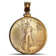 2026 1/2 oz American Gold Eagle Coin (BU, in Bezel)