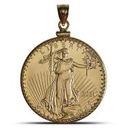 2026 1 oz American Gold Eagle Coin (BU, in Bezel)