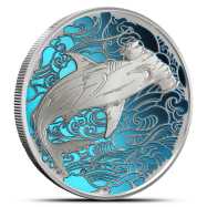 2026 1 oz Colorized Proof Pitcairn Islands Silver Ocean Wonders Hammerhead Shark Coin (Box + CoA)