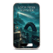 1 oz Colorized Scottsdale Halloween Monsters Loch Ness Monster Silver Bar (New)