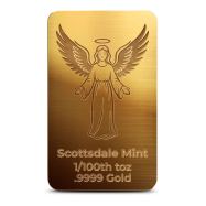 1/100 oz Scottsdale Mint Christmas Angel Gold Bar (New)