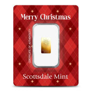 1/100 oz Scottsdale Mint Christmas Star of Bethlehem Gold Bar (New)