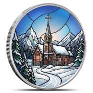1 oz Silver Colorized Raised Ink Chapel Round with Box & CoA | Scottsdale
