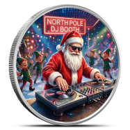 1 oz Silver Colorized DJ Santa Round New | Scottsdale