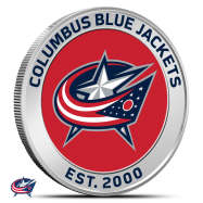 1 oz Silver Colorized NHL Columbus Blue Jackets Round BU