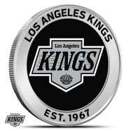 1 oz Silver Colorized NHL Los Angeles Kings Round BU