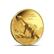 2026 1/2 Gram Proof Congo Gold Prehistoric Life Plateosaurus Coin