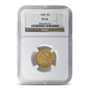 1905 Pre-33 $5 Liberty Gold Half Eagle Coin NGC PF55