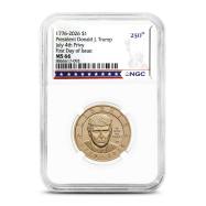 2026 President Donald J Trump Clad Dollar NGC MS66 FDOI (July 4th Privy, Dual Date)