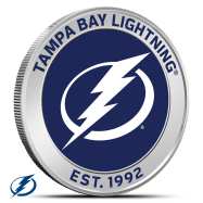 1 oz Silver Colorized NHL Tampa Bay Lightning Round BU