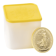 2027 1 oz British Gold Britannia Tube (BU, 10 Coins)