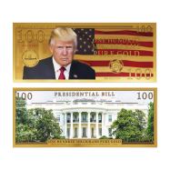 2025 100 Milligram Aurum Trump Presidential Bill Gold Note (New, White House Reverse)
