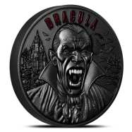Antique Barbados Dracula in the Dark 2 oz Silver Coin Glow in the Dark with Box & CoA