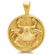 Nebü 18.25g 24Kt Gold Zodiac Cancer Pendant