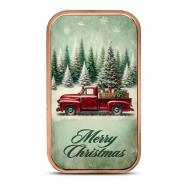 1 oz Copper Colorized Vintage Red Truck Bar New, Ornament Capsule