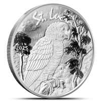 2025 1 oz EC8 Silver St. Lucia African Parrot Coin (BU)