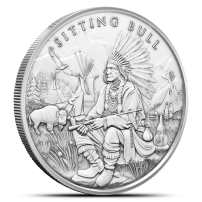 1 oz Legendary Warriors Sitting Bull Silver Round (New)