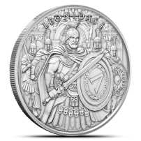1 oz Legendary Warriors Leonidas Silver Round (New)