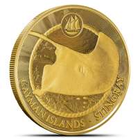 2026 1 oz Cayman Islands Gold Sea Life Stingray Coin (Proof-Like)