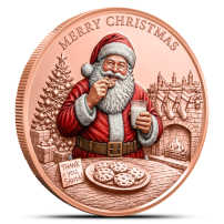 2026 5 oz Colorized Cameroon Copper Santa Claus Coin (Proof-Like, Box + CoA)
