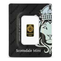 2 Gram Scottsdale Mint Gold Bar (Certi-Lock)