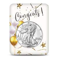 2027 1 oz American Silver Eagle Coin (BU, Congratulations Card)